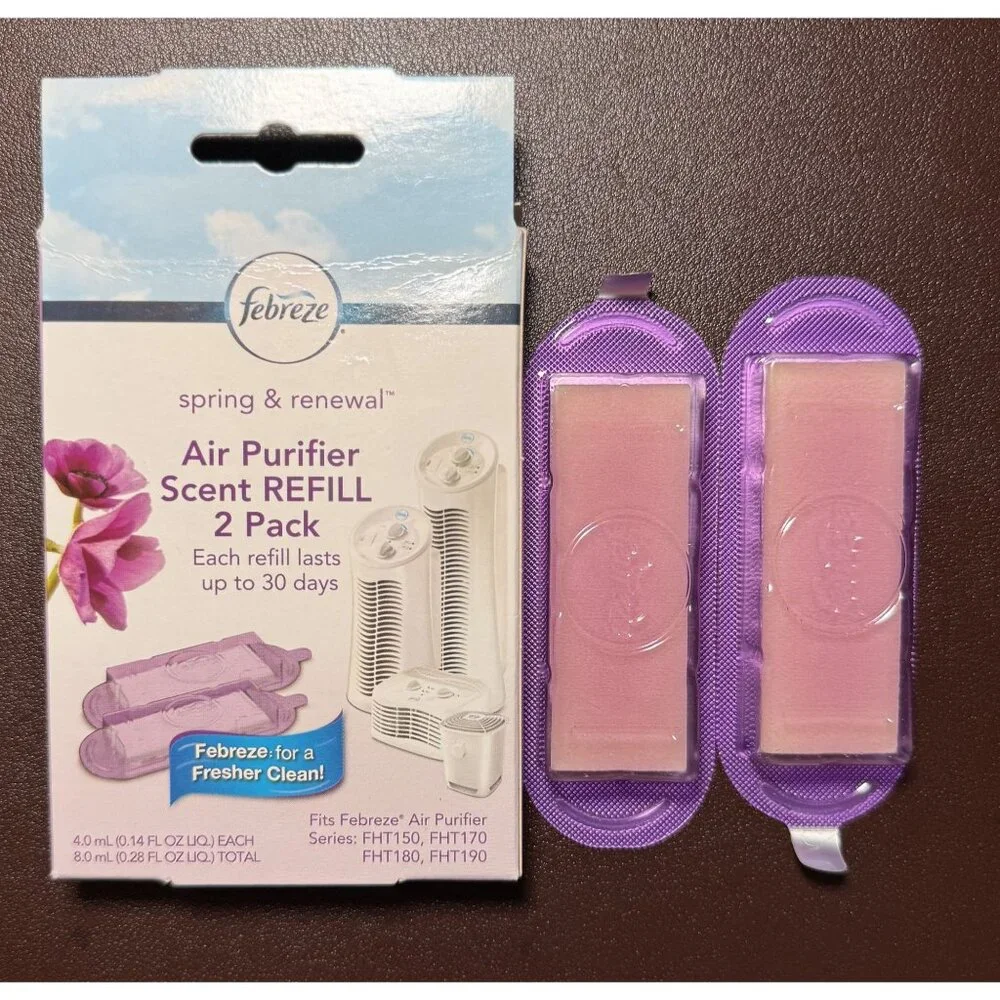 Febreze Air Purifier Scent Refill Spring & Renewal FRF102P 2 Pack Fits FHT150-19